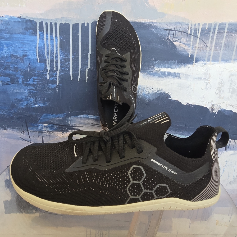 Vivo Barefoot Black and White Athletic Shoes